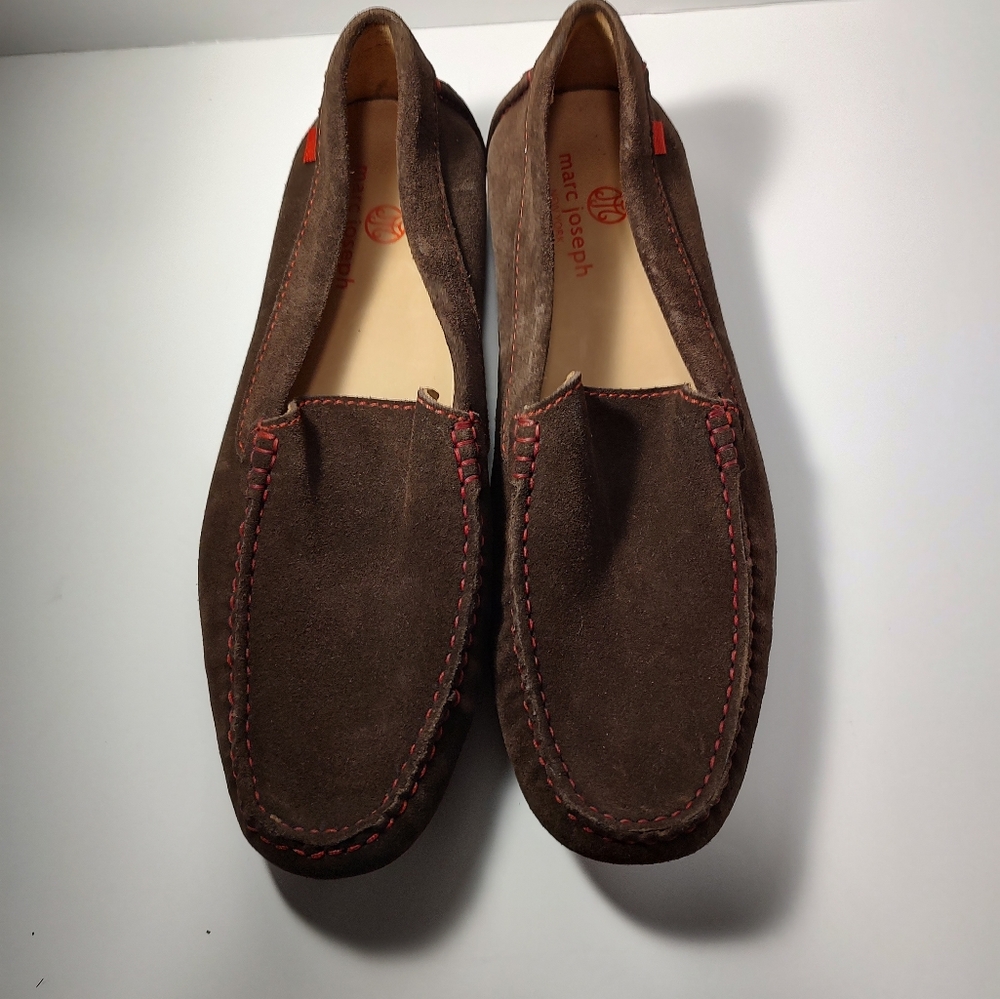 Mark Joseph Men's Broadway Brown Suede Loafers with Durable Soles Size 11